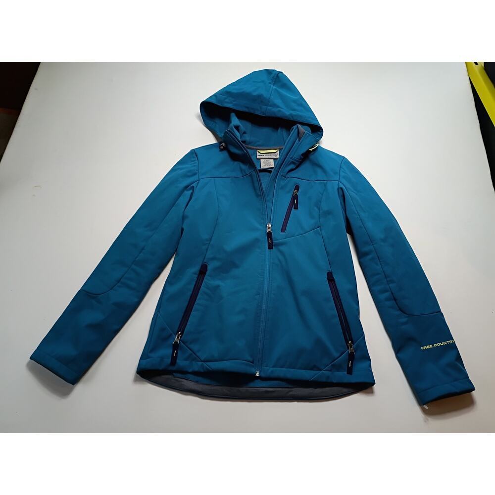 Free Country Women's Blue Fleece Jacket - Pre-Owned xs